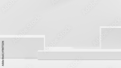 3D rendering abstract shape podium product background