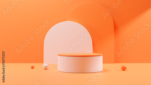 3D rendering abstract shape podium product background