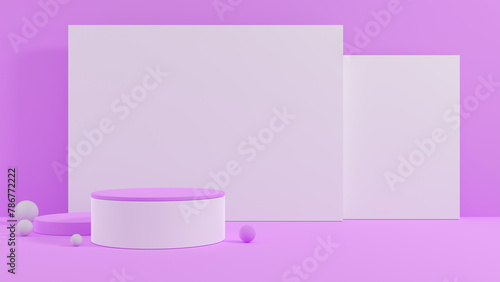 3D rendering abstract shape podium product background