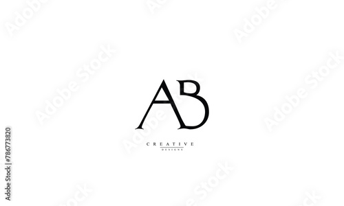 Alphabet letters Initials Monogram logo AB BA A B