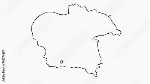 sketch map of Almaty in Kazakhstan photo