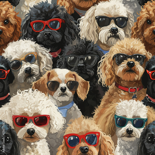 Dogs Wearing Sunglasses Illustration   © Keyser the Red Beard