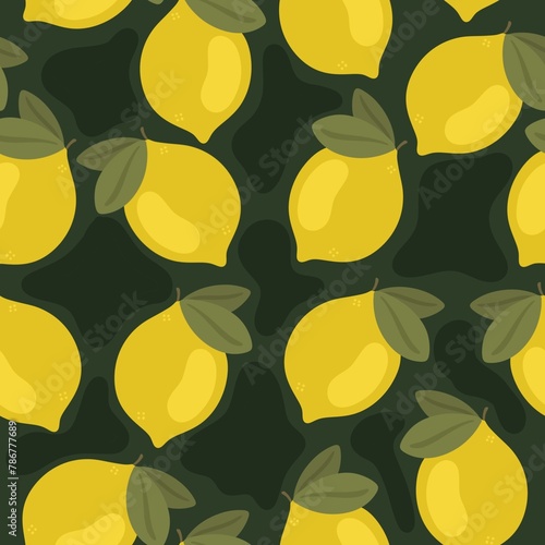 seamless pattern with silician lemon