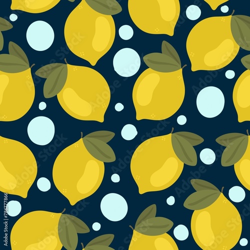seamless pattern with sicilian lemon 