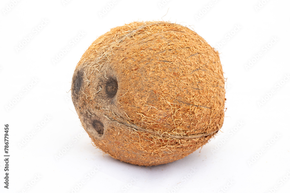 Coconuts tropical fruit on isolated white background Coconuts tropical fruit on isolated white background