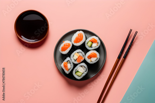 Sushi top view