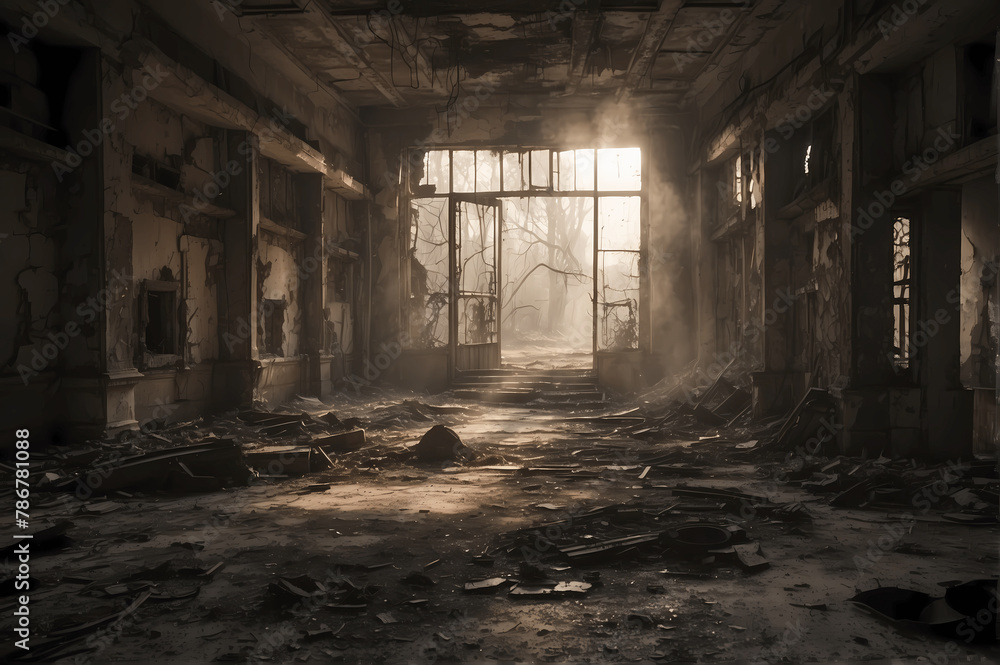 Fototapeta premium Lost Place-Castle Ruins on Military Grounds