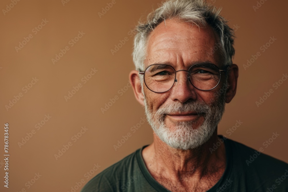 Portrait of a happy senior man with eyeglasses smiling at the camera. Portrait of a happy senior man with eyeglasses smiling at the camera.