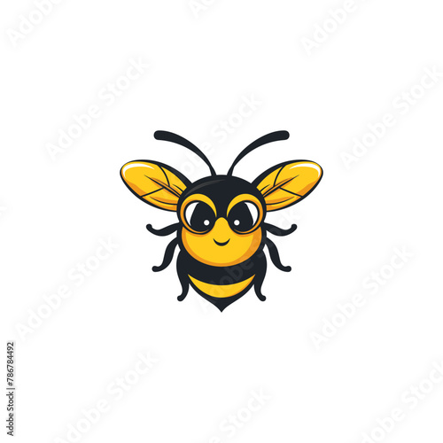 Bee logo design vector illustration template