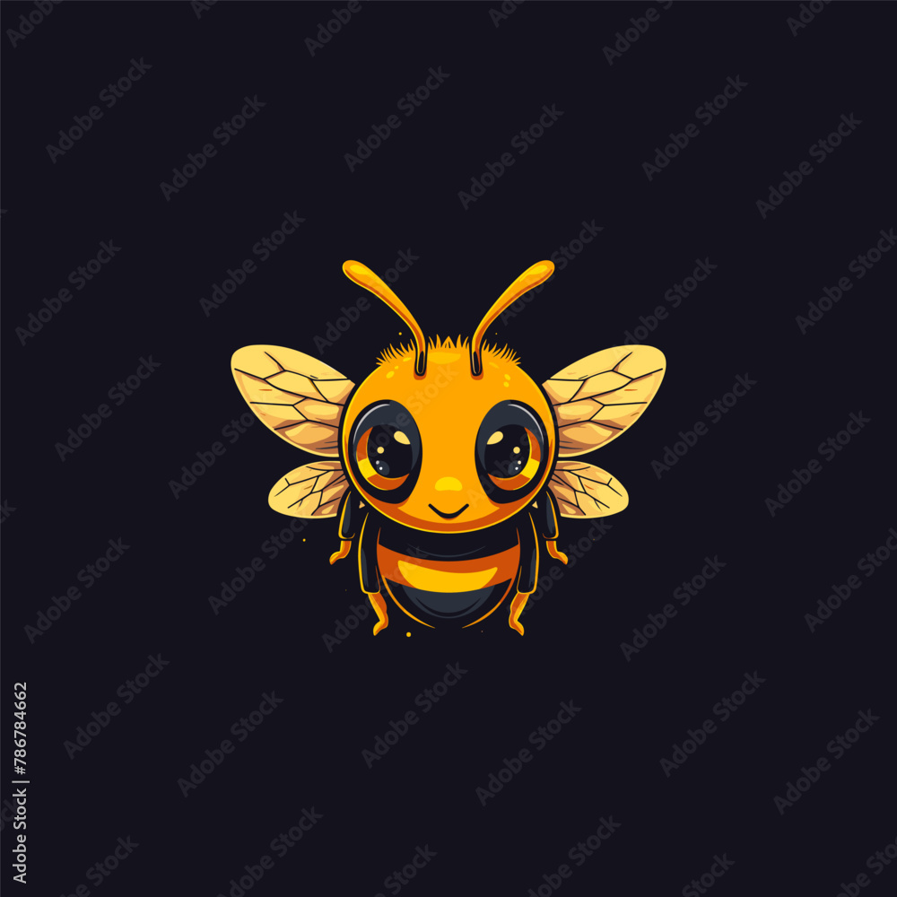 Fototapeta premium Bee logo design vector illustration template
