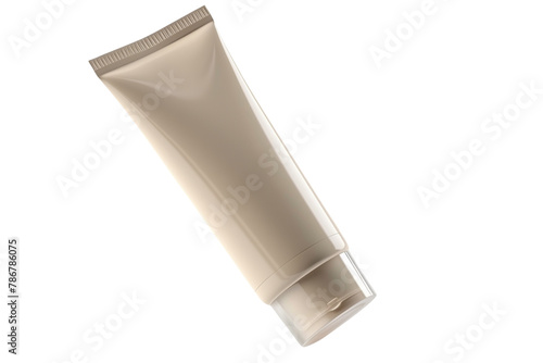 White Cosmetic Cream Bottle Mockup Transparent Background PNG