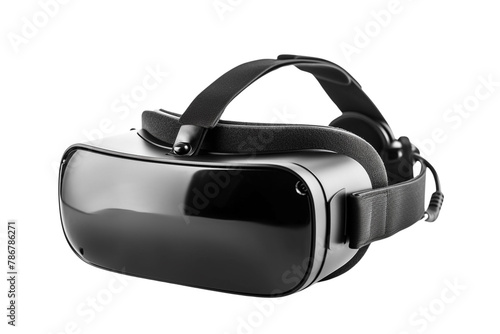 Black VR glasses mockup on a transparent background PNG