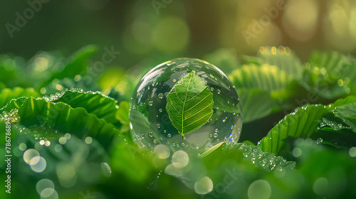 a small delicate green tree trapped in a glass ball