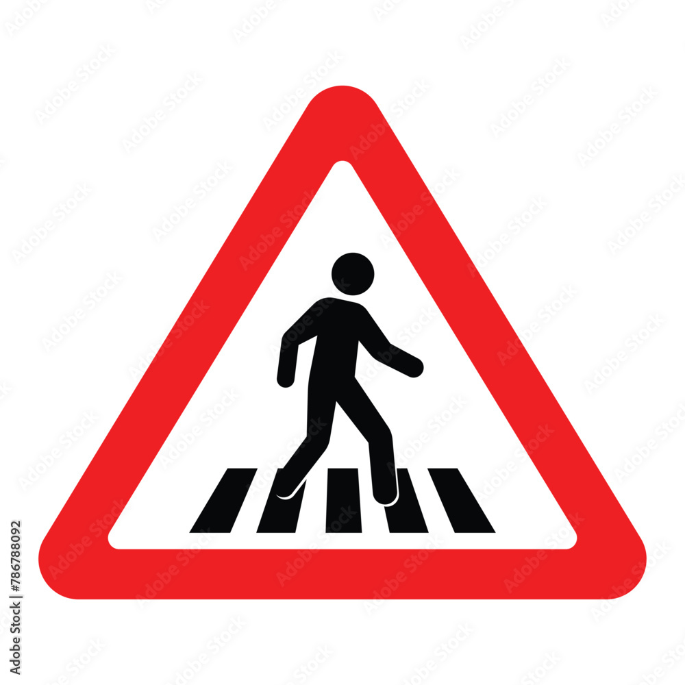 pedestrian walk road crossing safety warning sign direction right pedestrian road crossing area zebra cross pedestrian walk road crossing safety warning sign direction right pedestrian road crossing area zebra cross