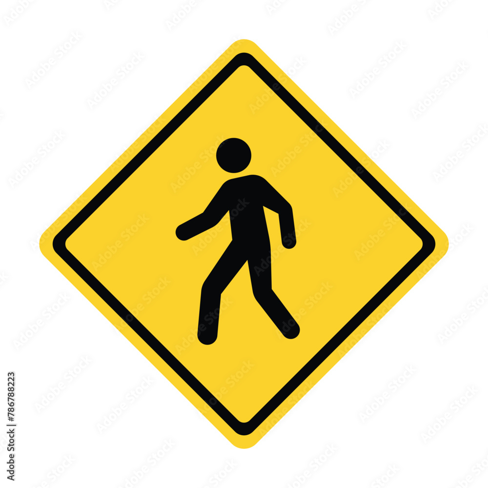 pedestrian walk area yellow sign pedestrian walkway pedestrian walk area yellow sign pedestrian walkway
