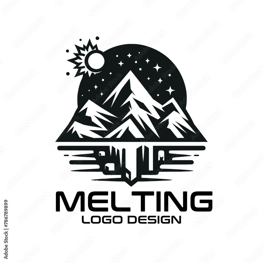Fototapeta premium Melting Vector Logo Design