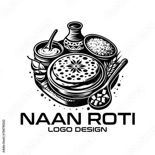 Naan Roti Vector Logo Design