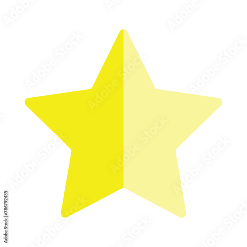 half blank filled positive yellow reviews rated star UI UX icon Feedback isolated white backgroun. bad good ratting complaint from customer concept vector illustration with flat style design