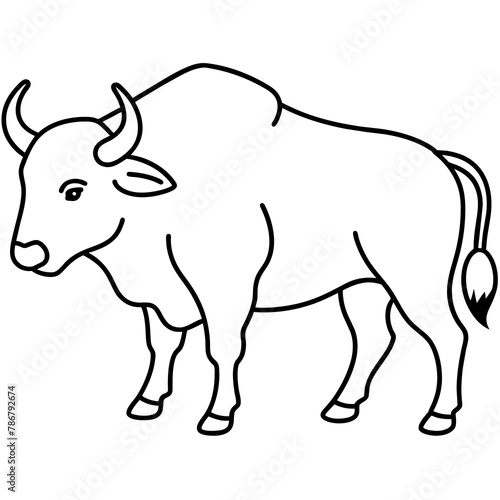 head of a Buffalo mascot,Buffalo silhouette,Cow face vector,icon,svg,characters,Holiday t shirt,black Hippopotamus face drawn trendy logo Vector illustration,Buffalo line art on a white background © SK kobita