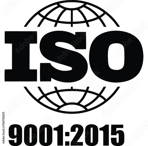 Certified Company Certificate ISO 9001:2015 Black vector, Quality Certificate, iso mark certification