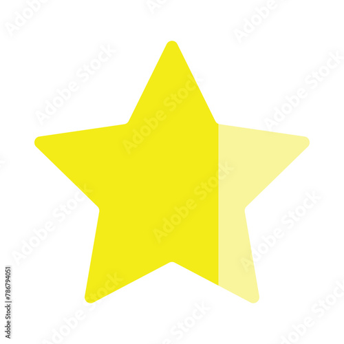 three quarters good positvereviews of rated star UI UX icon Feedback isolated white background. bad good ratting complaint from customer concept vector illustration with flat style design photo
