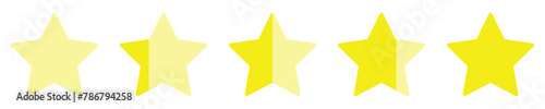 set of good positve reviews of rated star UI UX icon Feedback isolated white background. bad good ratting complaint from customer concept vector illustration with flat style design