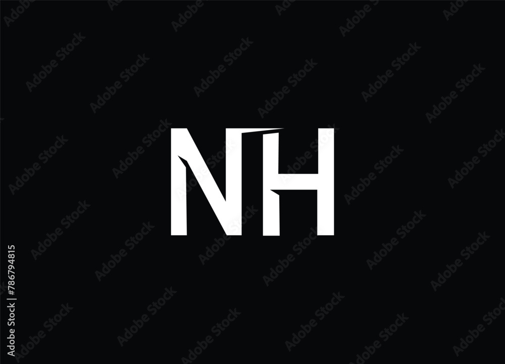 NH initial letter logo design and modern logo NH initial letter logo design and modern logo
