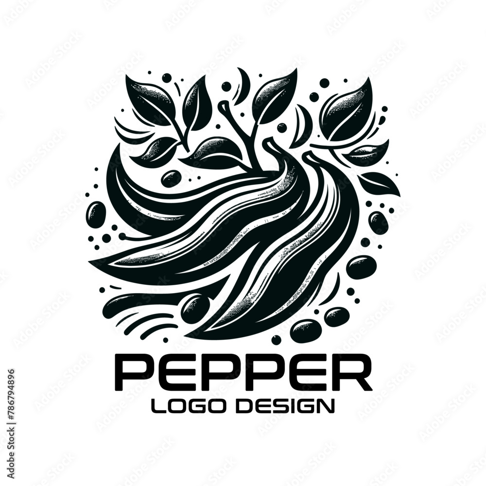 Fototapeta premium Pepper Vector Logo Design