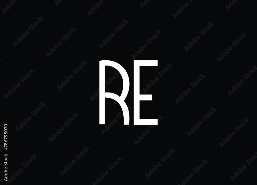 RE initial letter logo design and modern logo RE initial letter logo design and modern logo