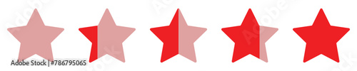 set of bad negative reviews of rated star UI UX icon Feedback isolated white backgroun. bad good ratting complaint from customer concept vector illustration with flat style design