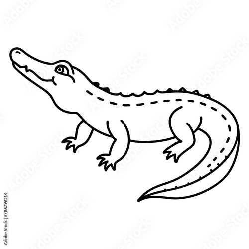 crocodile isolated on white mascot crocodile silhouette crocodile face vector icon svg characters Holiday t shirt black crocodile face drawn trendy logo Vector illustration crocodile line art on a whi