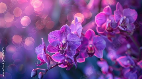 Purple orchids flower in a very beautiful manner