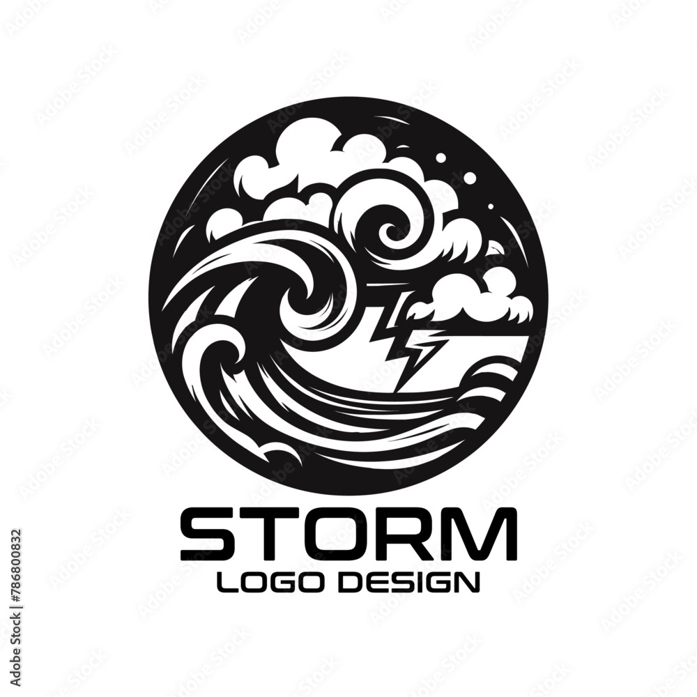 Storm Vector Logo Design Storm Vector Logo Design
