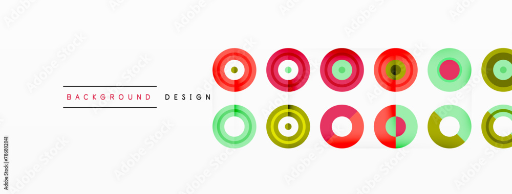 A creative logo design featuring a variety of colorful circles on a clean white background. Each circle is a different color, including magenta, creating a vibrant and modern look with a pop of color A creative logo design featuring a variety of colorful circles on a clean white background. Each circle is a different color, including magenta, creating a vibrant and modern look with a pop of color