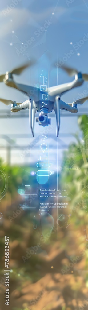 Agricultural innovation now includes drone technology for precision farming, allowing farmers to monitor crop health and irrigation needs from above, observed closeup Agricultural innovation now includes drone technology for precision farming, allowing farmers to monitor crop health and irrigation needs from above, observed closeup