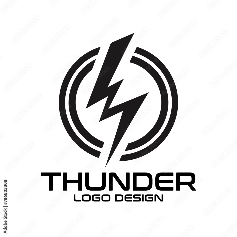 Thunder Vector Logo Design Thunder Vector Logo Design