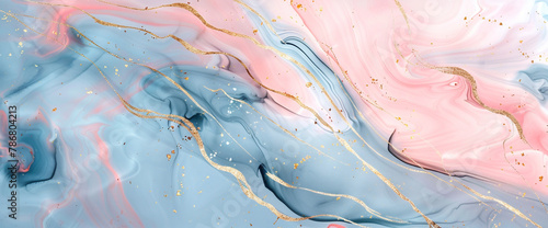 Elegant Marble Texture Background in Pastel Colors with Gold Veins - Abstract Design for Modern Wall Art and Digital Projects