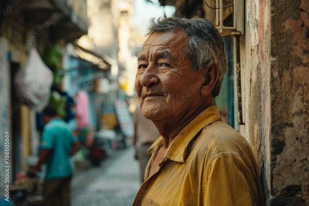 Old man in the old town of Hoi An, Vietnam.