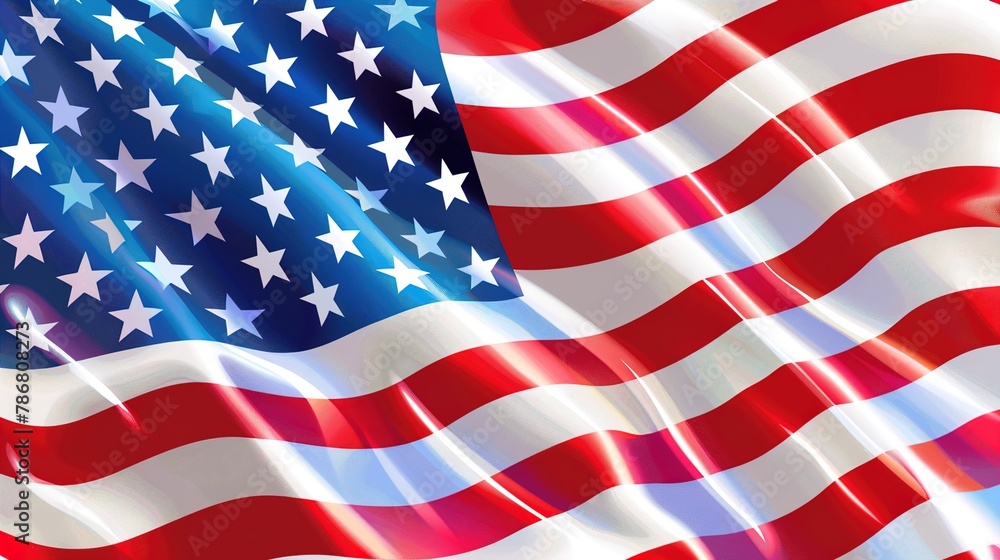Fototapeta premium 4th july, independence day of US. vector illustration.