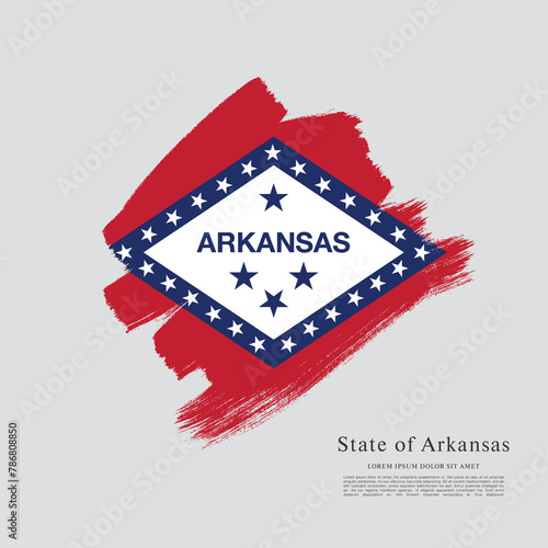 Flag of the state of Arkansas. The United States of America