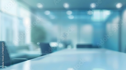 Blurred Modern Business Office Interior Room for Background in Corporate Concepts