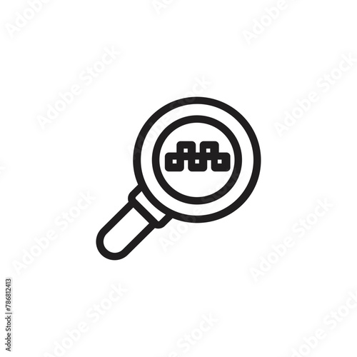 Taxi Service Line Icon, Pack like a road sign, smoking health service, vector illustration