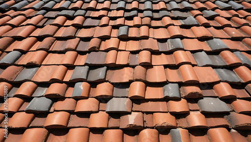 Red roof tiles texture