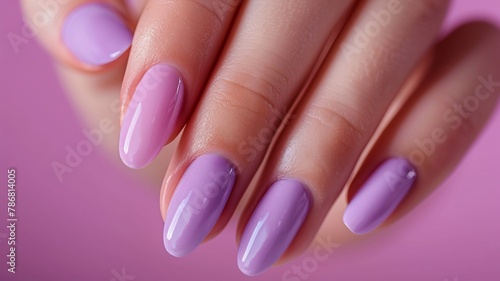 Nail polish in a pastel lavender shade