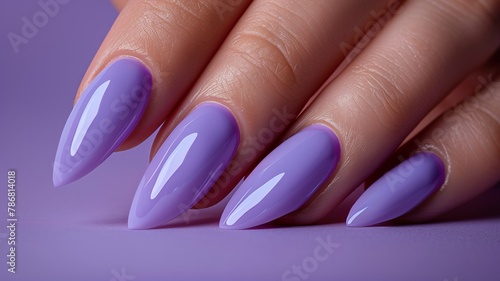 Nail polish in a pastel lavender shade