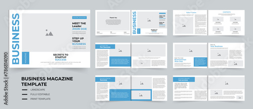 Business Magazine design template with professional layout