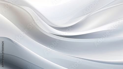 Wallpaper Mural White abstract background with wavy lines Torontodigital.ca