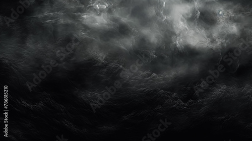 A dark and stormy sky with a large wave crashing in the background