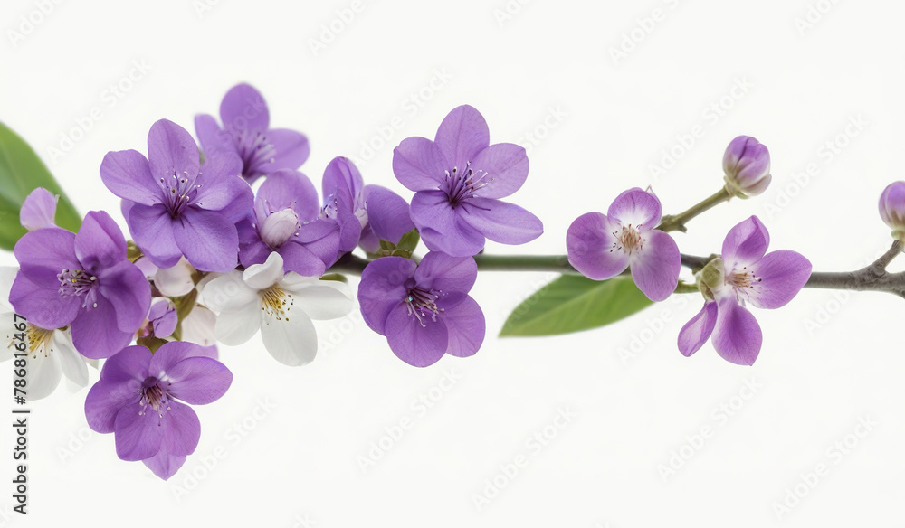 Obraz premium Floral backdrop of purple flowers, spring or summer background with copy space.