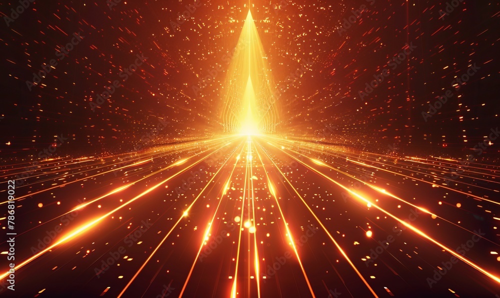 Abstract futuristic glowing neon orange light Abstract futuristic glowing neon orange light